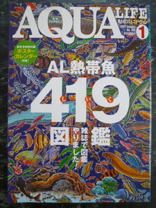 【 アクアライフ 2007年1月 №330 】 AL熱帯魚419しいく図鑑 雑誌で図鑑やりました！/混泳水槽を楽しもう /AQUA LIFE/熱帯魚/らんちゅう