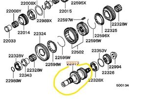 ★生産終了 未使用 純正 三菱 ギヤ クラスタ M/T インタメジエート シャフト GTO Z15A Z16A ランサー ランエボ1 2 3 CD9A CE9A MITSUBISHI