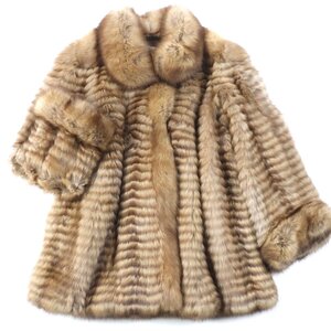 極美品▼Carven furs SOBL カルヴェンファーズ ソボル ロシアンセーブル SABLE 本毛皮コート ブラウン 42 日本製 レディース 毛質柔らか