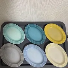 LE CREUSET ミニオーバルプレート6枚セット