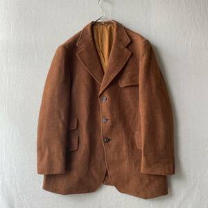 60s Harris Tweed ツイード ジャケット / 実寸L ブラウン ウール テーラード ビンテージ USA 50s 70s O4-01001-9510