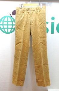 W*お買得！ジョセフオム JOSEPH HOMME ストレッチ ベロアパンツ メンズ 46 キャメル kz4218183271