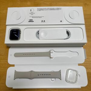  Apple Watch Series7 45mm スターライト アルミニウムケース GPSモデル / スターライト スポーツバンド　中古品