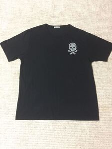 513.新品☆メンズ半袖Tシャツ☆ワンポイントスカル☆黒/ブラック☆サイズX L