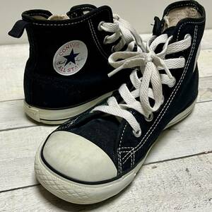 コンバースハイカット　20㎝スニーカーユニセックス　キッズ　コンバースハイ　converse　HI スニーカー靴男の子女の子ブラック黒