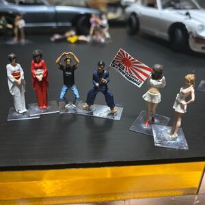 1/64サイズ　LB☆WALK 社長＆キャンペーンガールズフィギュア6人セット