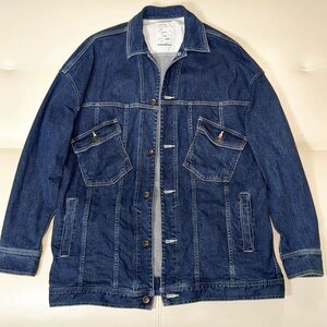 定価49,500円 シャリーフ ビッグデニムジャケット 1 インディゴブルー SHAREEF BIG DENIM JK ビッグシルエット カバーオール