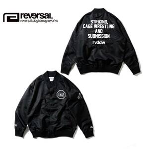 REVERSAL リバーサル■送料込■限定コラボ■マジェスティック サテン スタジャン■黒 M■ジャケット 柔術 格闘技 100a sy3 virgo