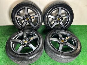 1円スタート【管理番号2411-41】★美品★ RMP-050F 18×8J+42 PCD 114.3-5H ガンメタ FINALIST S95EVO 225/50ZR18 2023年製