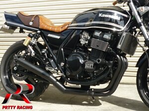 KAWASAKI ZRX400/2 98～ ショート管 70π マフラー ブラック