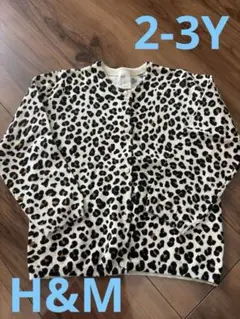 【値下げ】H&M ヒョウ柄 カーディガン 98 (US 2-3Y) レオパード