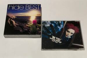 hide ( X JAPAN ) CD ベストアルバム hide BEST PSYCHOMMUNITY & シングル TELL ME ※カードなし※ セット ＋オマケ Zilch ミニステッカー