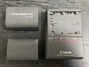 Canon純正 BATTERY CHARGER CG-580(充電器)/BATTER PACK(電池パック)BP-514,社外品AGP522C