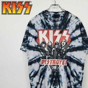 古着 キッス KISS Destroyer バンド タイダイ柄 Tシャツ L