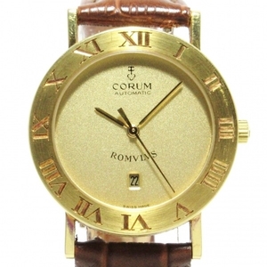 CORUM(コルム) 腕時計 ロムルス 75.501.56 メンズ K18YG/社外ベルト ゴールド