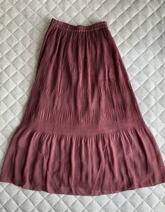 GU ランダムプリーツロングスカート ジーユー ピンク　sizeS 美品　O015