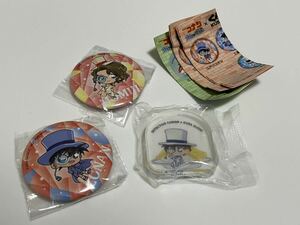 くら寿司 名探偵コナン ビッくらポン『アクリルマスコット / 怪盗キッド』『 缶バッジ / 江戸川コナン・大岡紅葉』