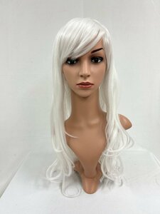 Wigs2you C-003 白色 ホワイト コスプレウィッグ アニメ アイドル風 耐熱コスプレウィッグ★パーマロングスタイル