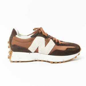 【1円スタート】New Balance ニューバランス WS327SL ローカットスニーカー シューズ 靴 24cm ブラウン スエード メッシュ ビッグNロゴ