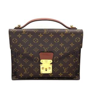 1円 良品 LOUIS VUITTON ルイヴィトン モノグラム モンソー ハンドバッグ ゴールド金具 M51185