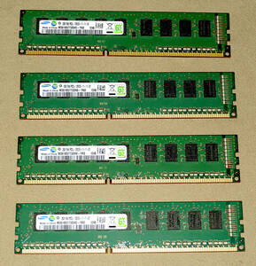 DDR3 ECC 2GB 4枚 セット　/　PC3-12800 (DDR3-1600)　/　Samsung 