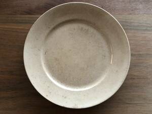 フランスアンティーク　サルグミンヌ　平皿　丸皿　パン皿　プレート　白皿　貫入　約22.5㎝　1800年代