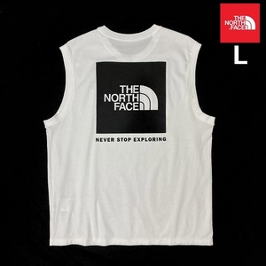 売切り【正規新品】THE NORTH FACE BOX NSE TANK タンクトップ Tシャツ US限定 ボックスロゴ グラフィック コットン(L)白 180903-15