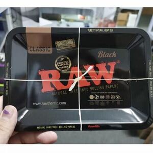 【未使用】RAW タバコ シュガレット ダーク ブラック ローリング トレイ メンズ 高級感 小物トレイ 飾り 