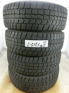 L-5153 溝あり 中古スタッドレス ダンロップ WINTER MAXX WM02 195/65R15 91Q (4本)