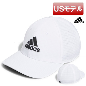 (USモデル)アディダス ツアーハット フィットキャップ ゴルフキャップ L/XLサイズ ホワイト 帽子 adidas GOLF HA9238