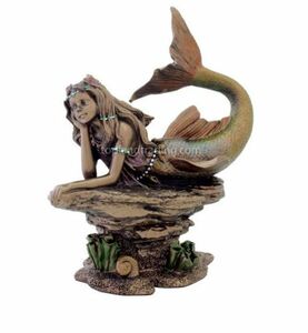 深海のマーメイド 人魚置物雑貨彫像洋風小物ファンタジー飾り