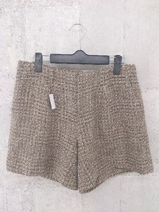 ◇ Spick&Span スピック＆スパン ツイード ショート パンツ 40 ブラウン レディース