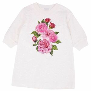 ドルチェ&ガッバーナ DOLCE&GABBANA シャツ ショートスリーブ 半袖 花柄 トップス ガールズ 11～12 ホワイト cf06me-rm10e27754