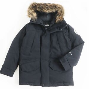 極美品□ザ・ノースフェイス ND92032 Antarctica Parka ロゴ刺繍 GORE-TEX/PERTEX ファーフーデッド WZIP ダウンジャケット 黒 S 正規品