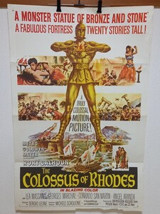 E34 US版 ポスター 洋画 COLOSSUS OF RHODES ロード島の要塞 1SH ワンシート サイズ レトロ 当時物 1981