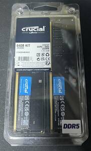 Crucial DDR5-4800 32GB 2枚組(64GB) デスクトップメモリ CT2K32G48C40U5