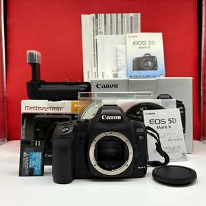 □ Canon EOS 5D Mark II デジタル一眼レフカメラ ボディ 動作確認済 シャッターOK バッテリー 充電器 付属品 キャノン 