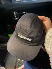 【雷市場（ポンジャン）商品韓国直送】 Supreme(シュプリーム) ウォッシュド チノ ツイル キャンプキャップ ブラック ー 24SS