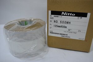 未使用☆両面テープ　No.500（日東電工）幅125mm×50m巻　厚み0.17mm 両面粘着テープ★10676