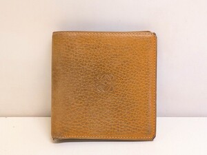 R622-N35-2725★ LOEWE ロエベ 二つ折り 財布 ライトブラウン ファッション小物 現状品3★