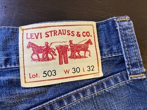 LEVIS ★ NE503-0906 503 デニムパンツ ジーンズ W30-32 アメカジ 古着 リーバイス