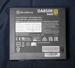 シルバーストーン/SilverStone 80 PLUS Gold 850W ATX3.0/3.1 & PCIe 5 フルモジュラーATX PSU 「SST-DA850R-GMA」中古品