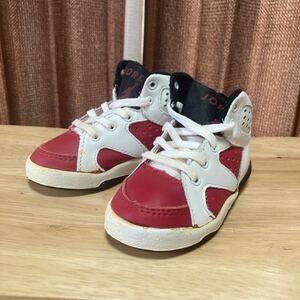 新品 91年製 BABY JORDAN 6 カーマイン オリジナル デッドストック ベビージョーダン 11.5cm レア 当時物 ヴィンテージ 観賞用　未使用