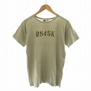 フォーティーファイブアールピーエム 45R 45rpm Tシャツ カットソー 半袖 プリント 2 M 緑 グリーン /NQ メンズ