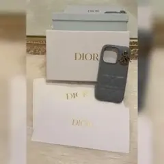 Lady Dior iPhone14 Pro カナージュラムスキンケース