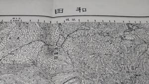 　古地図 　和田　長野県　地図　資料　46×57cm　　明治43年測量　　昭和31年印刷　B