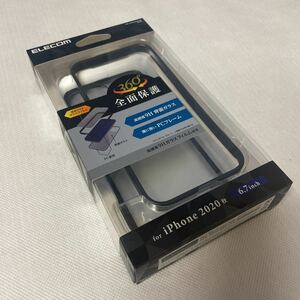 エレコム ELECOM PM-A20CHV360MBK [iPhone 12 Pro Max 用 ハイブリッドケース/360度保護/ガラス/ブラック]