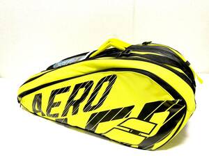 ■ 《新古未使用品》 バボララケットバック ピュアアエロ12本入り ブラック×イエロー 751211-142 BABOLAT PURE AERO 12 RACQUETS ■