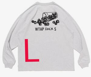 極少 即発送 24AW WTAPS IOCA / LS / COTTON. HWANG YUSUN ASH GRAY L ダブルタップス ロングスリーブ ティー 長袖 Tシャツ ロンT グレー