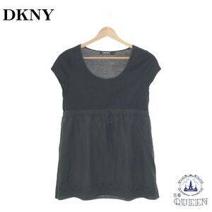 ☆美品☆ DKNY ディーケーエヌワイ トップス カットソー 袖なし カジュアル オシャレ レディース ブラック P 901-2687 送料無料